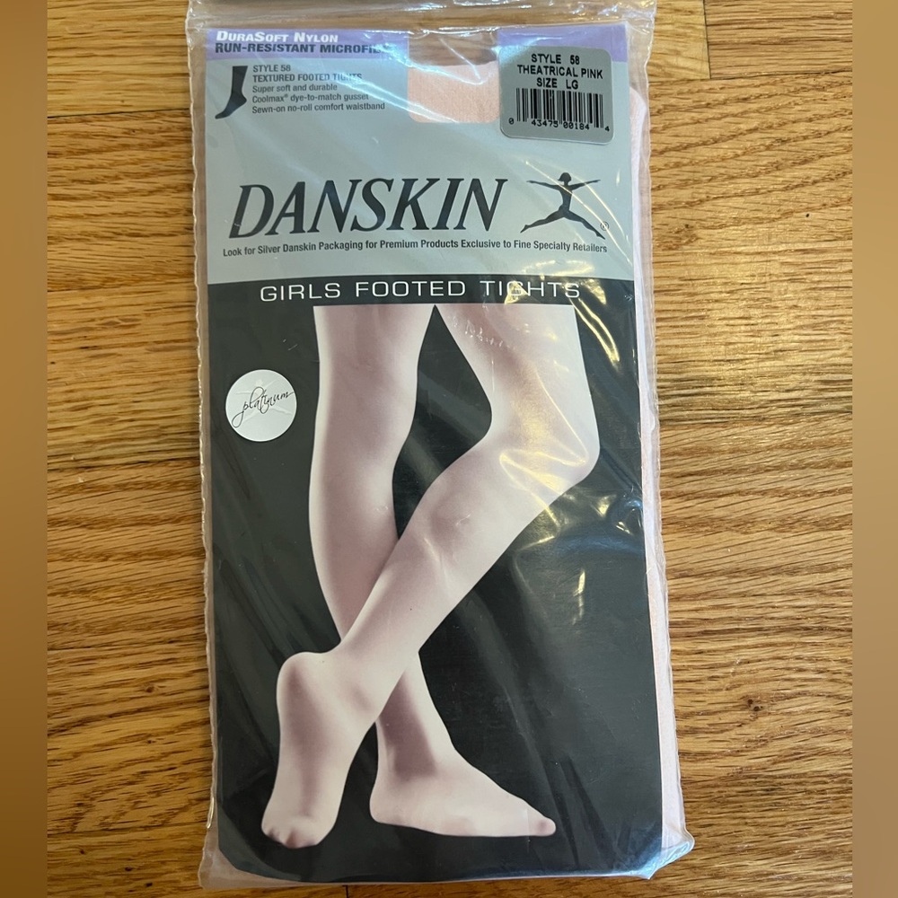 Girls Ballet Pink Footed Tights